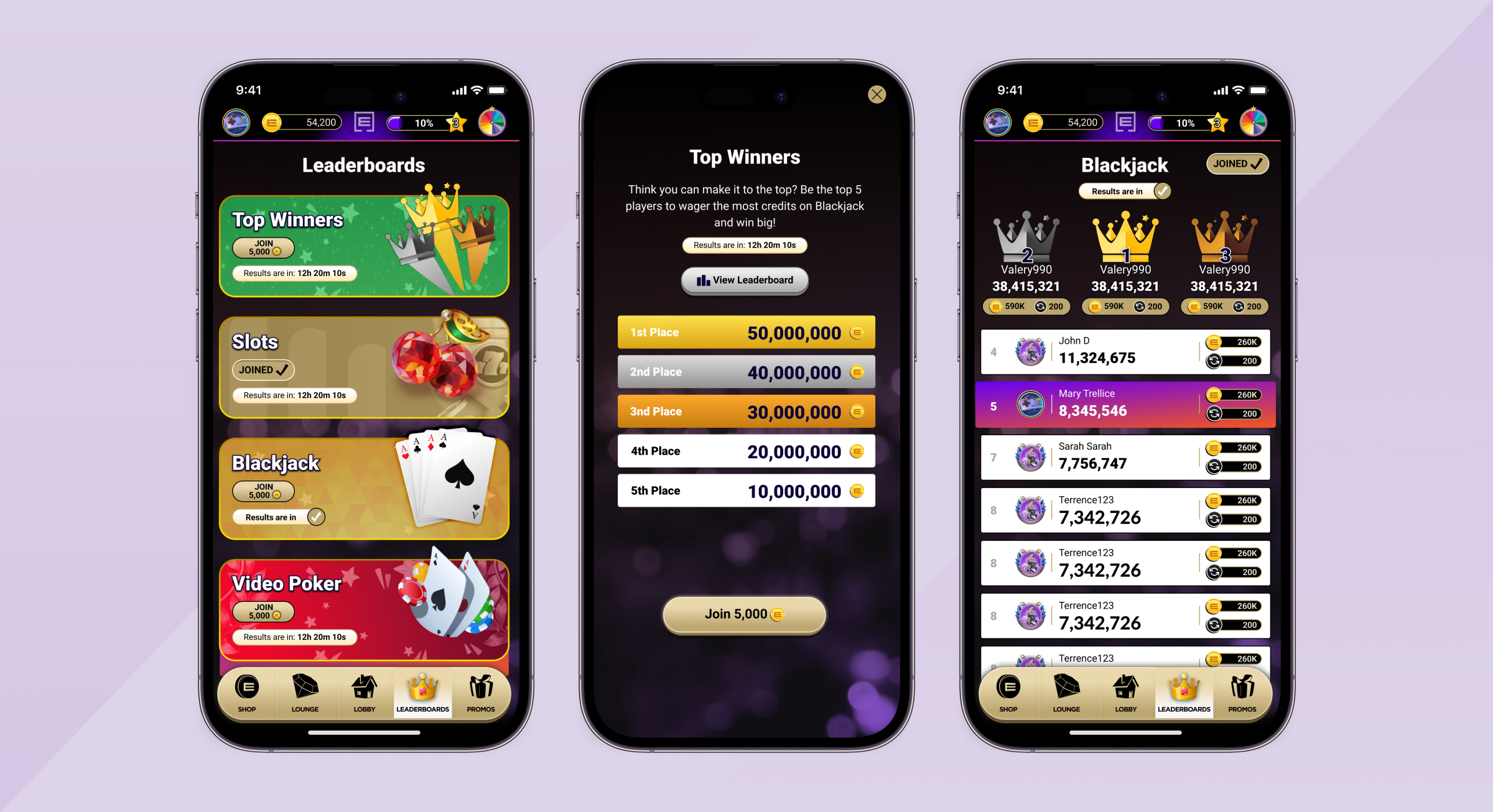 Empire City Casino loyalty or progression screen