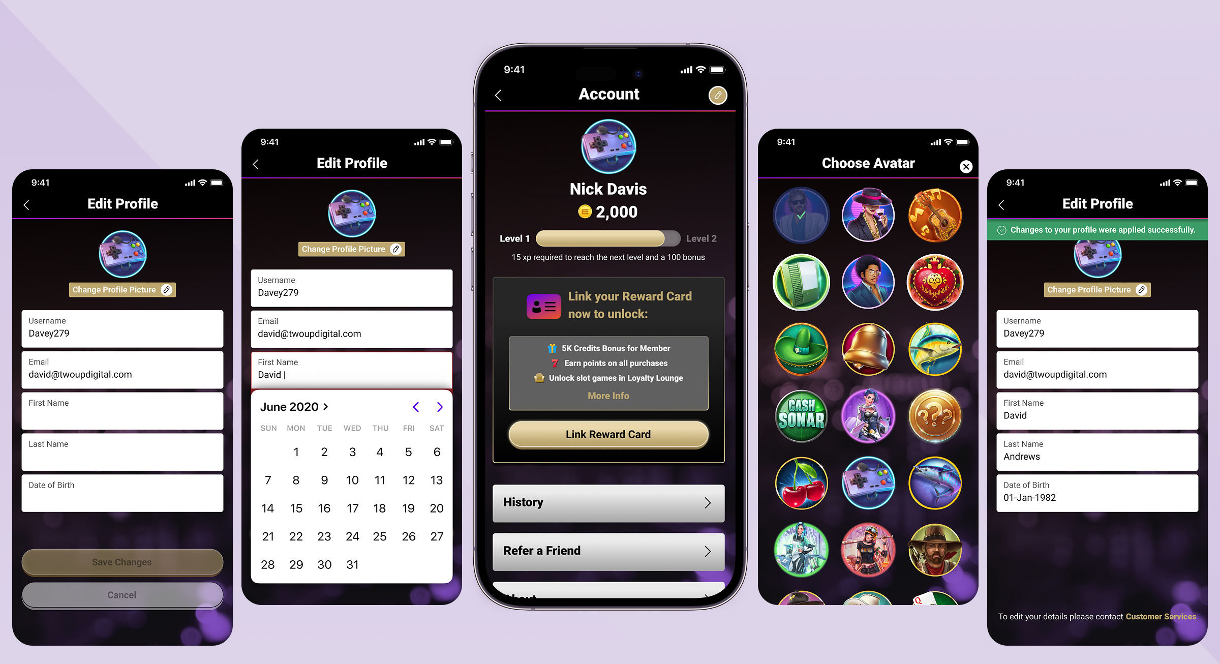 Empire City Casino loyalty or progression screen