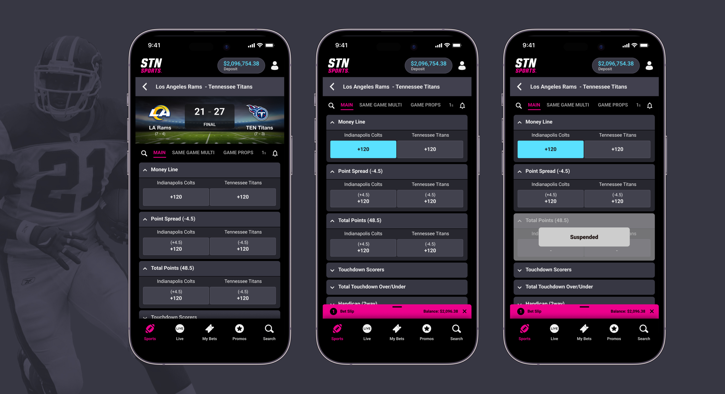 STN Sports market list hierarchy improvements