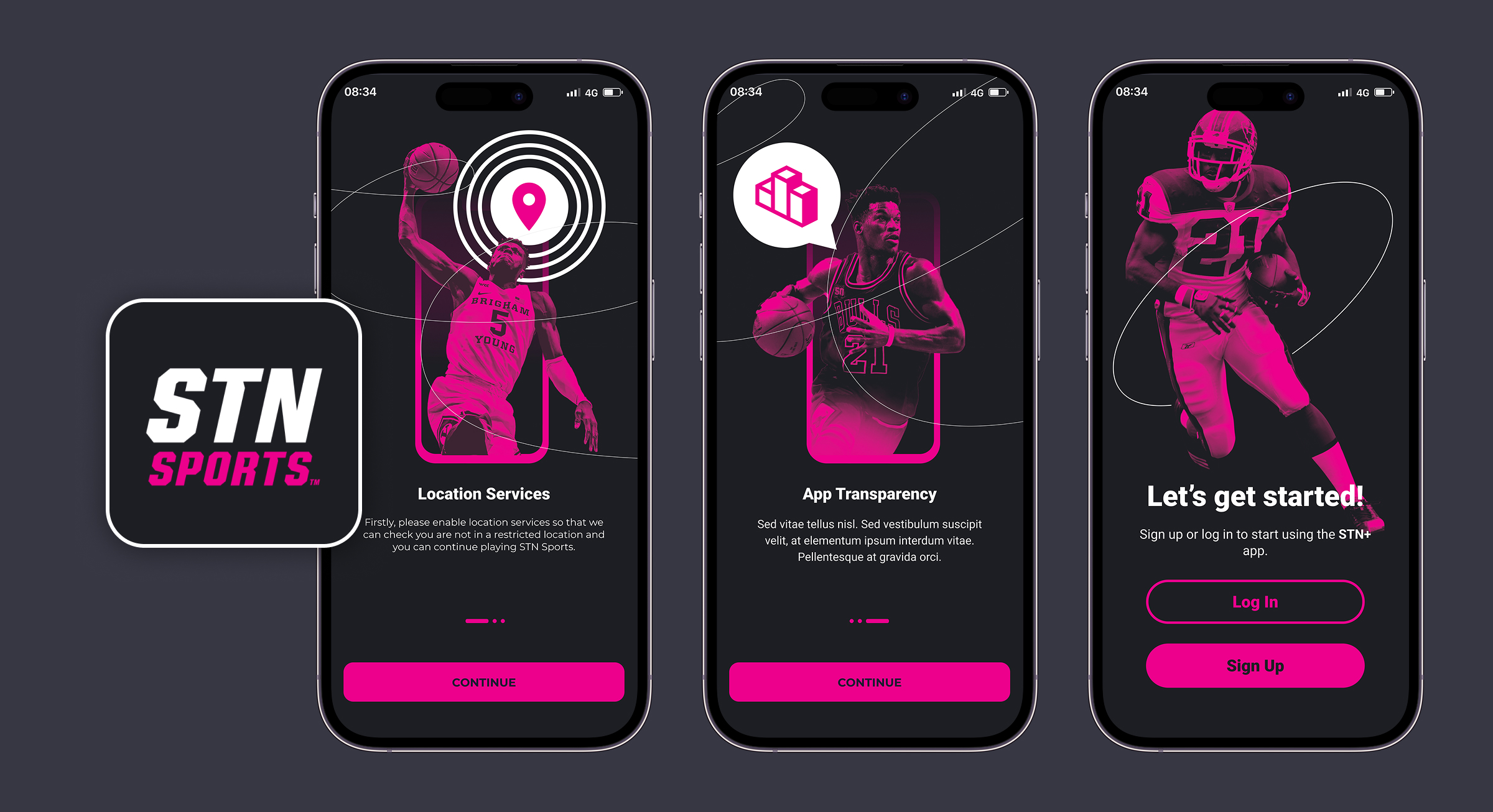 STN Sports events and markets screen