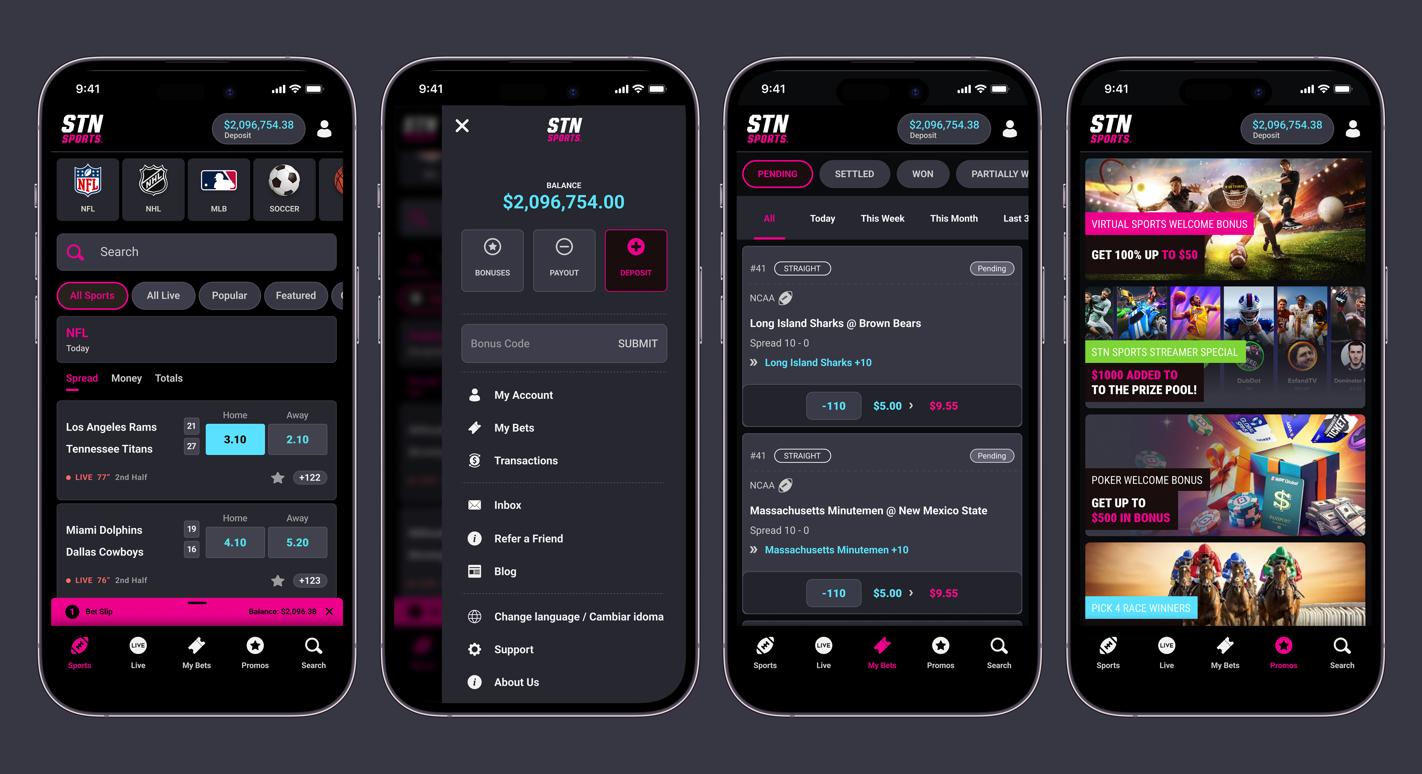 STN Sports overview collage of key journeys